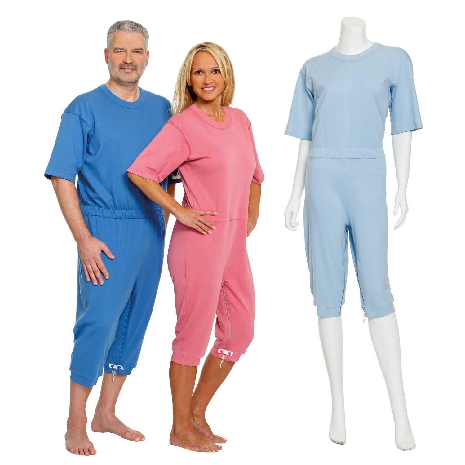 Suprima 4082, Pflegeoverall 100% BW, kurz, Rücken u. Bein-RV, unisex - versch. Farben, Gr. S-XL